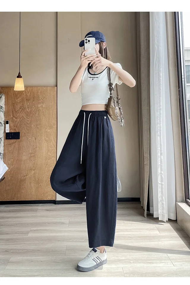 Tencel Linen Capris for Women Detail