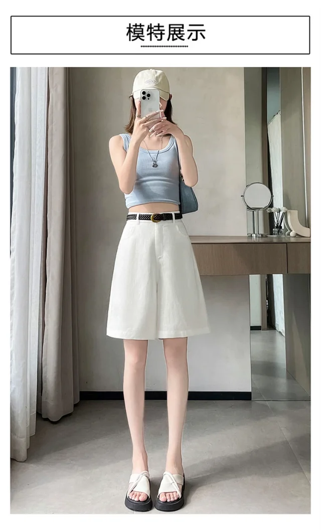 Linen Shorts for Women Detail
