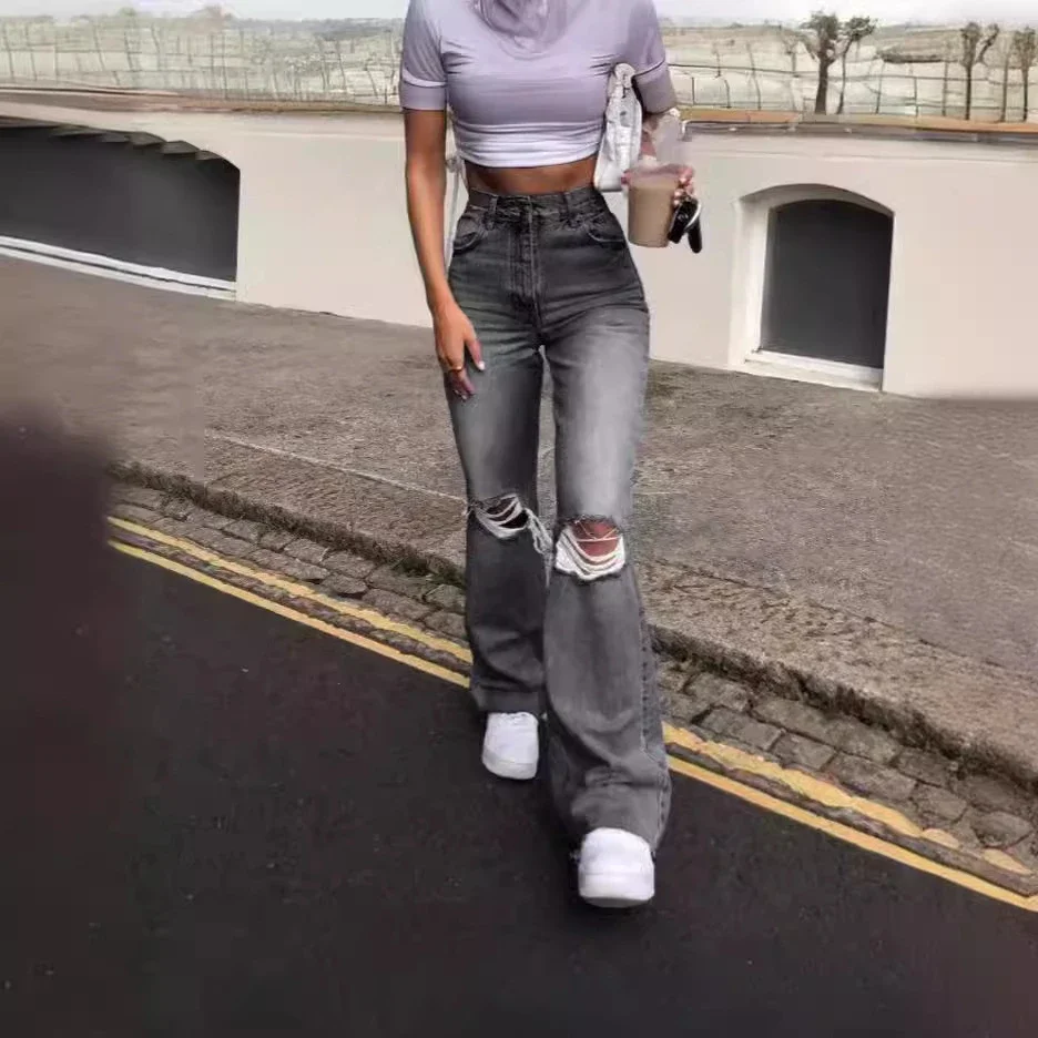 High - Waisted Wide - Leg Jeans for Women