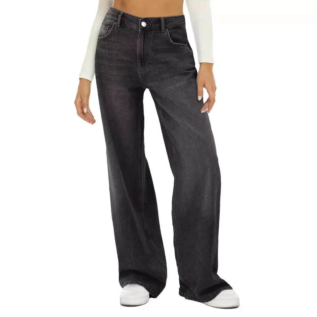 Temu Meike Duo Cat Whisker Loose Wide-Leg Jeans