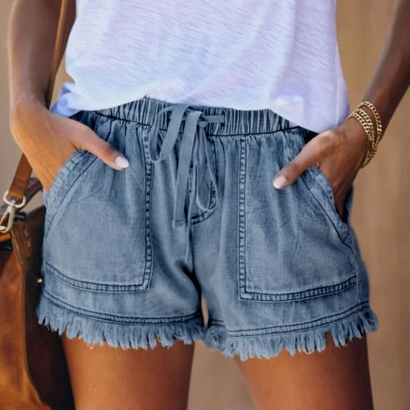 Tassel Denim Shorts for Women