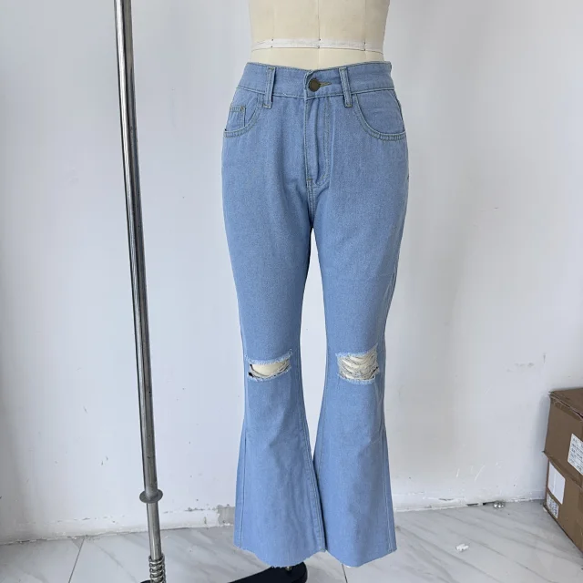 High - Waisted Wide - Leg Jeans for Women Detail