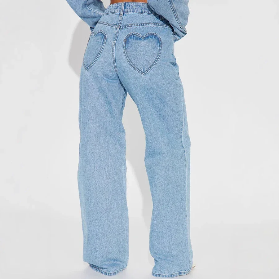Women's Loose High - Waist Jeans