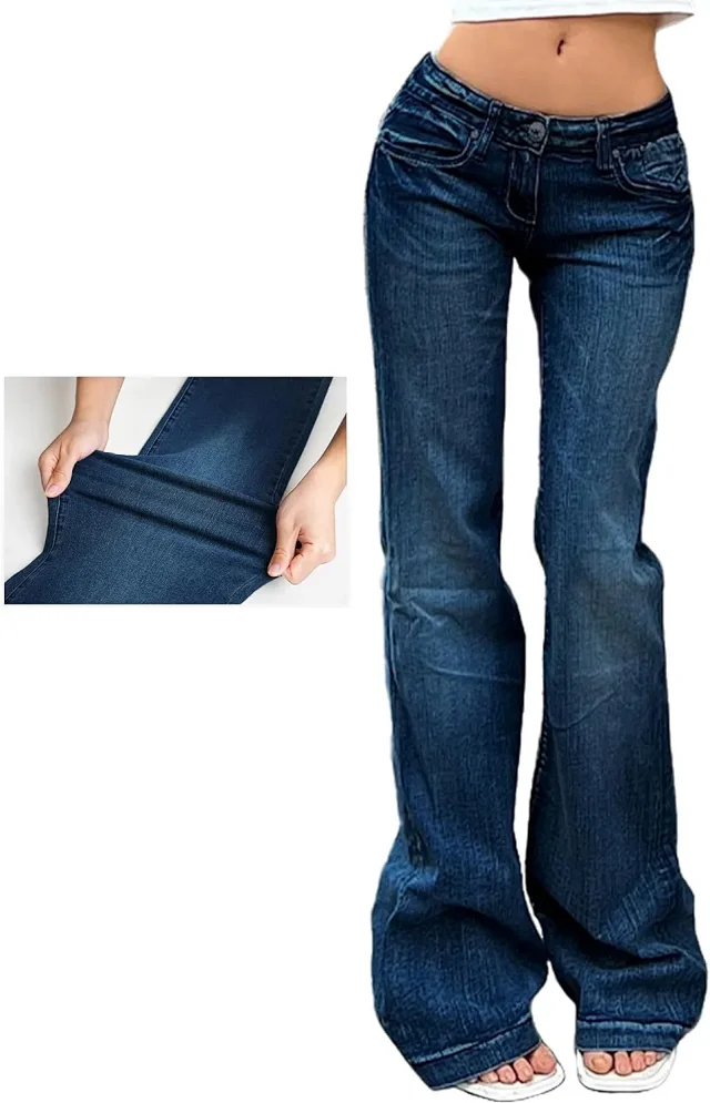 TEMU Vintage Bell - bottom Jeans for Women Detail