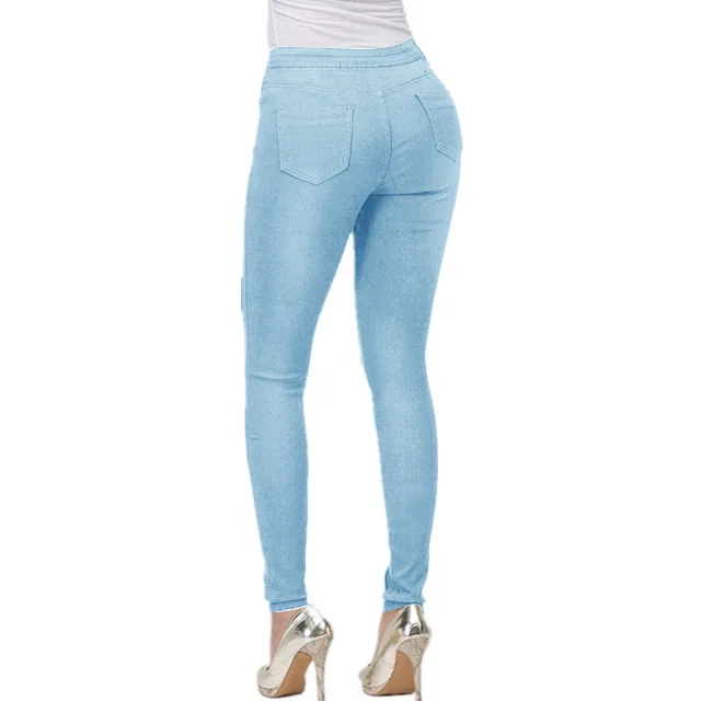 TEMU Slim Fit Stretch Denim Pants for Women Detail