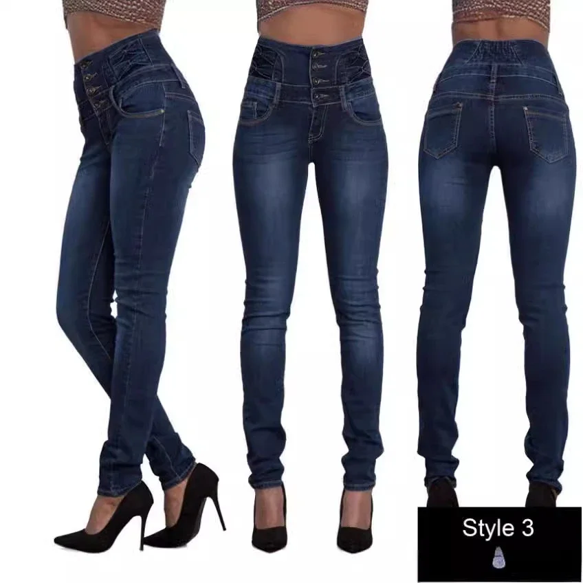 High-waisted Stretch Slimming Jeans (Plus Size)