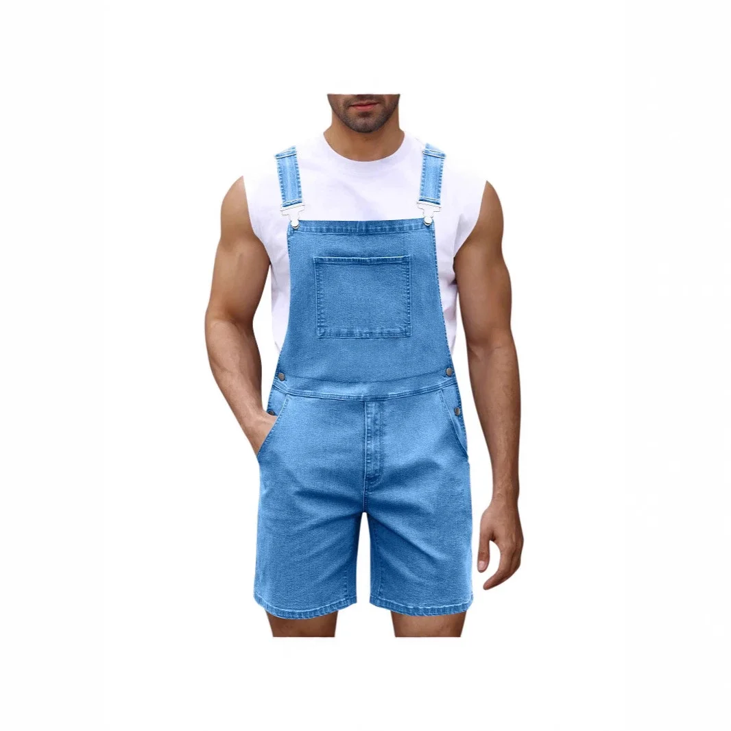 2025 Spring/Summer Men's Euro Luxury Denim Shortalls