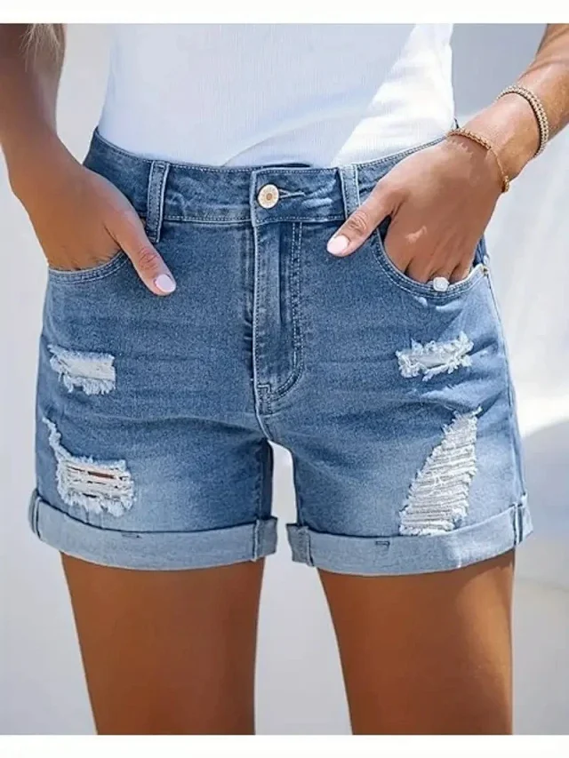 Amazon 2025 Summer Denim Shorts for Women Detail