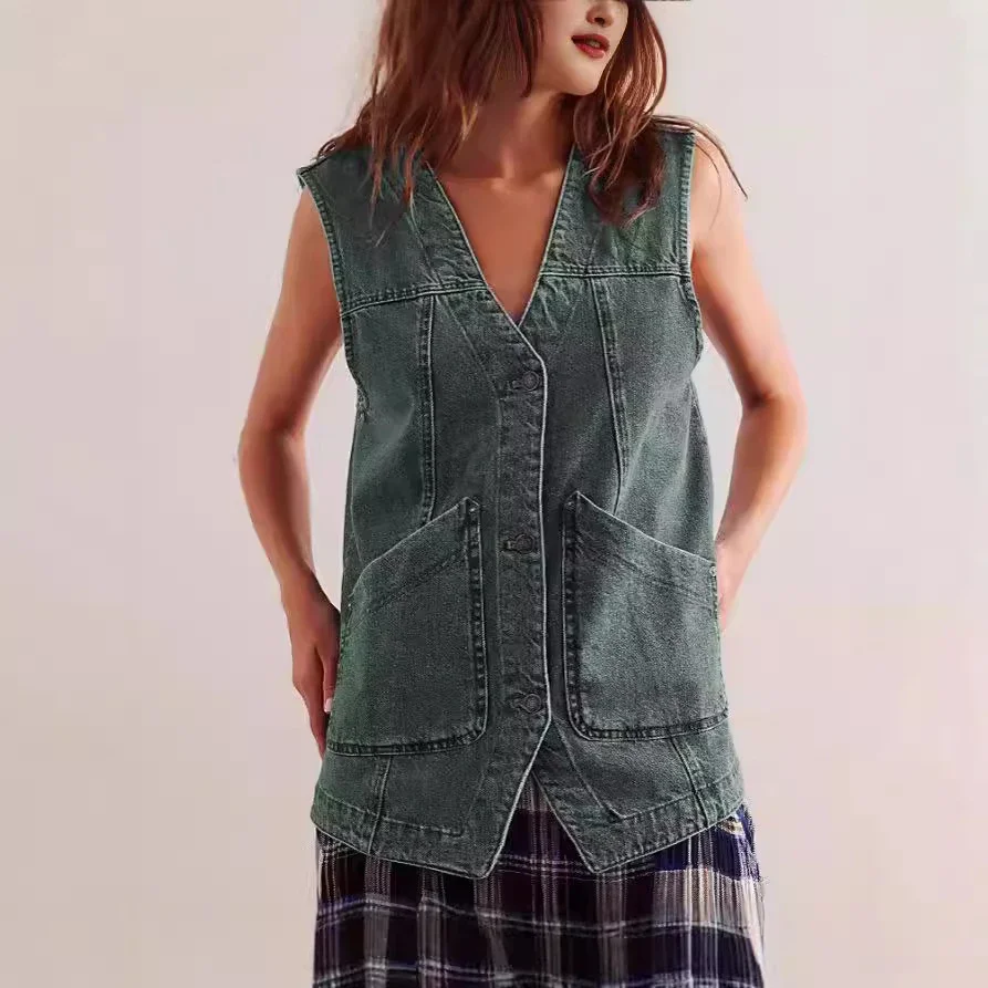 AliExpress Sleeveless Denim Vest for Women