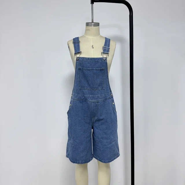2025 Spring/Summer Men's Euro Luxury Denim Shortalls Detail