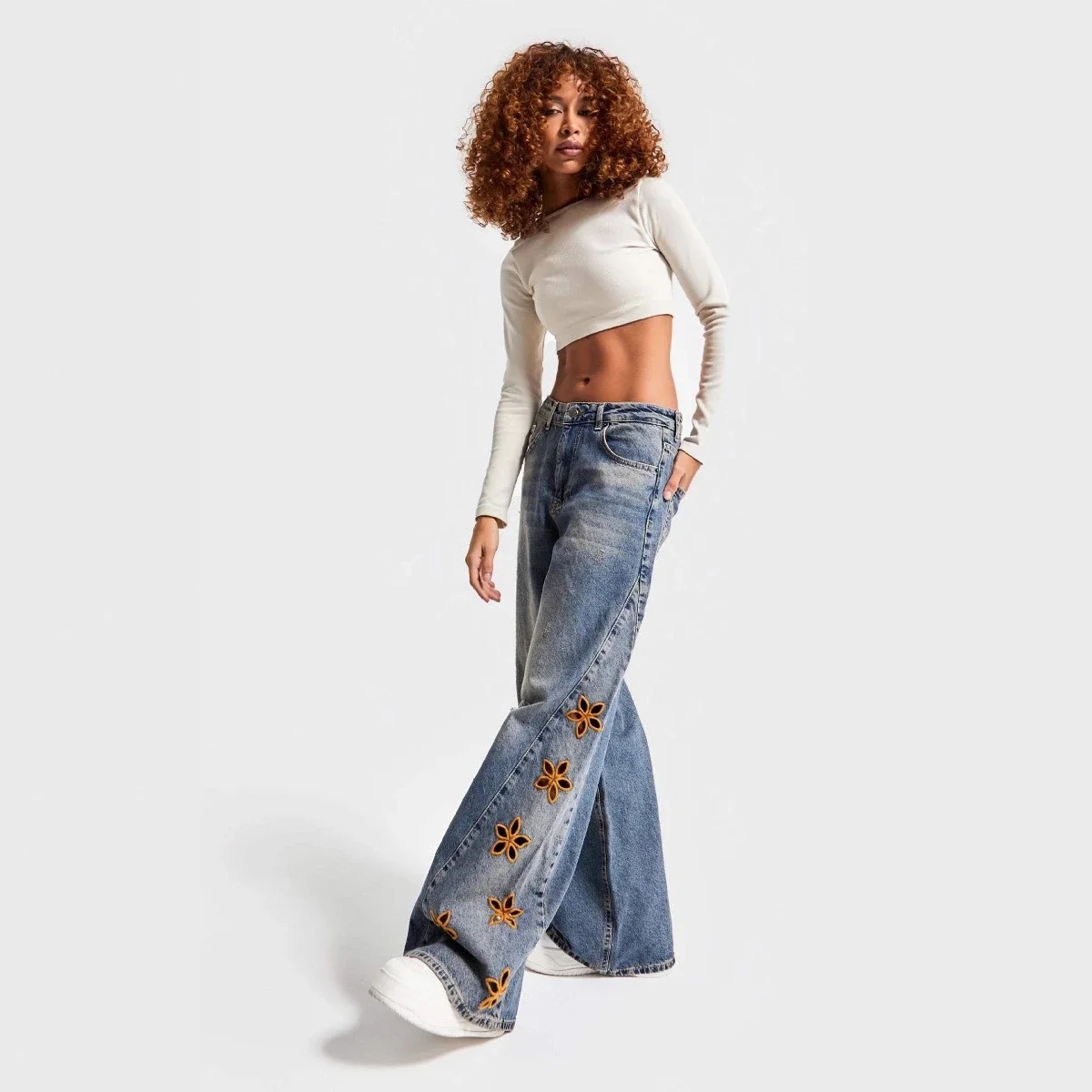 Amazon's Hit: Embroidered High-Waisted Loose Jeans for Women