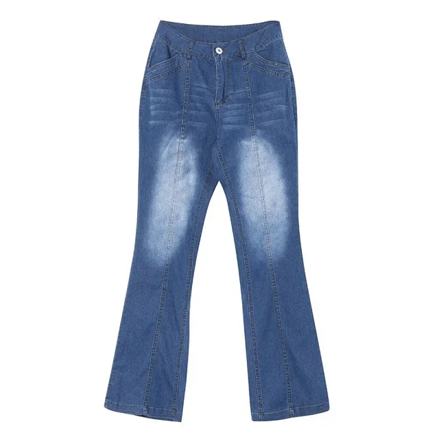 Western Women's Denim Low-rise Flared Pants Detail