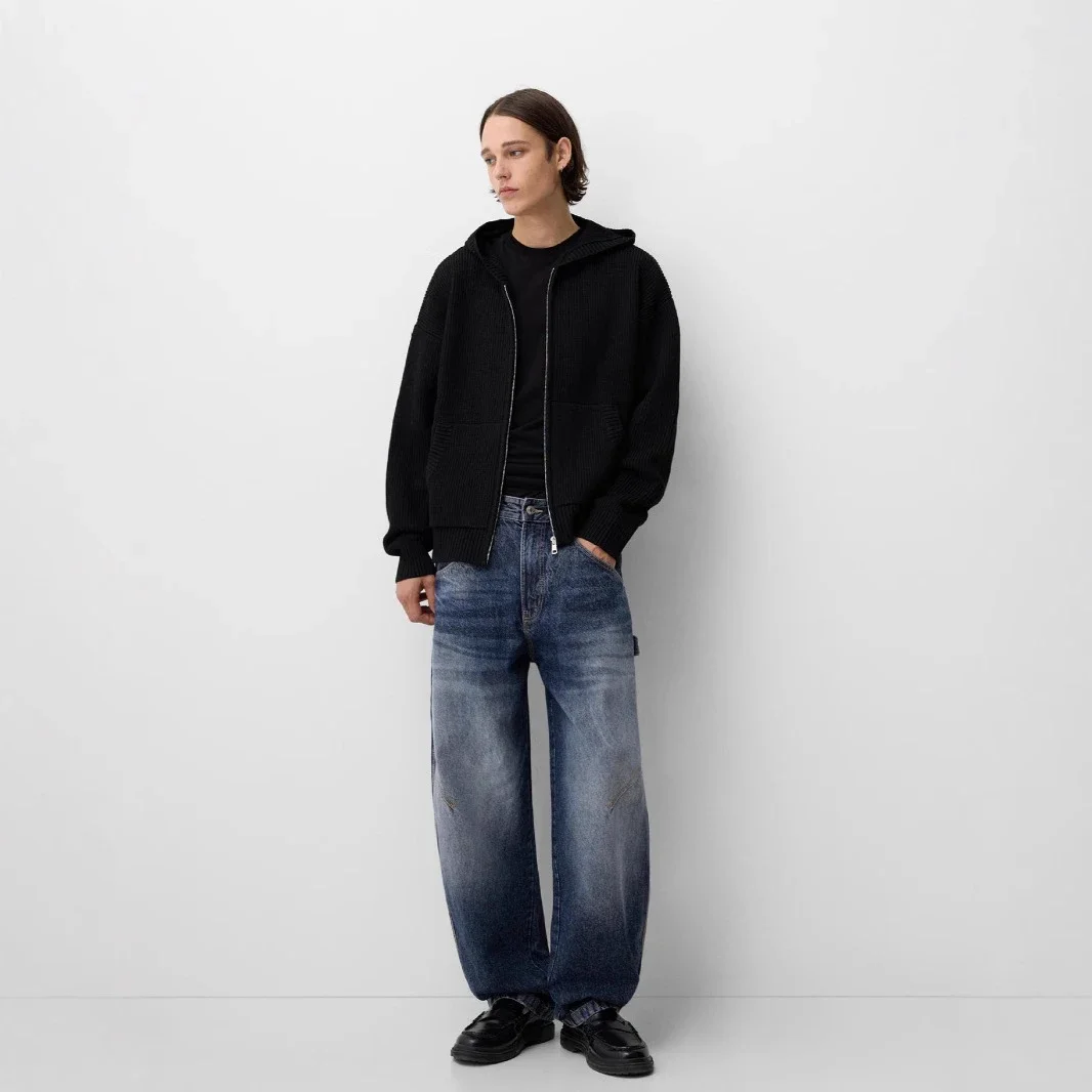 Men's Retro Slim Fit Mid - Rise Jeans