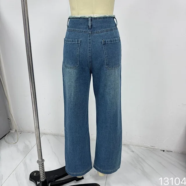 Euro - Amer Retro Wide - Leg Jeans Detail
