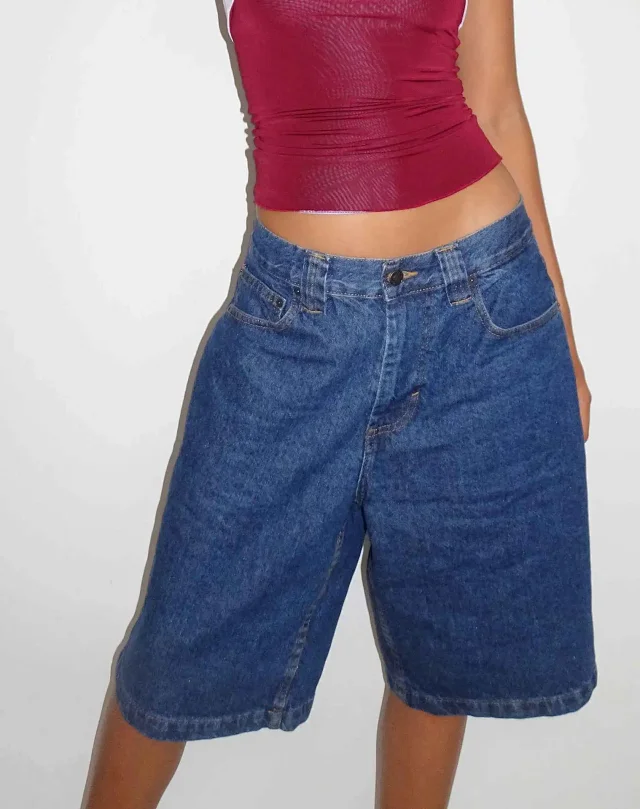 AliExpress Loose Non - Stretch Retro Denim Capris for Women Detail
