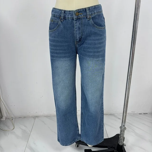 European American New Straight Jeans for Women Detail