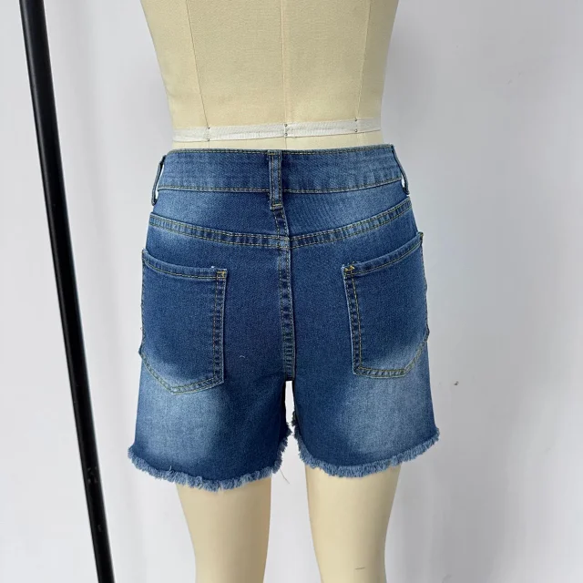 High-Waisted Denim Shorts 2025 Detail