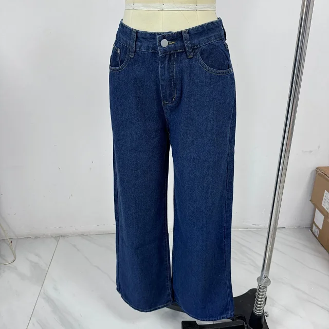 Vintage Loose High-Waist Wide-Leg Pants for Women Detail