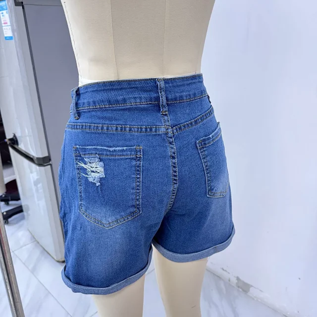 Women's Summer Denim Shorts Detail
