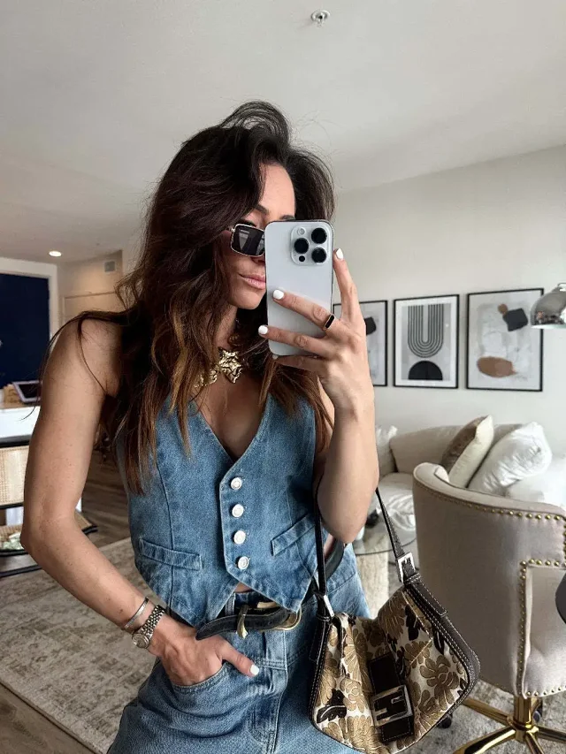 Amazon Retro Denim Vest for Women Detail