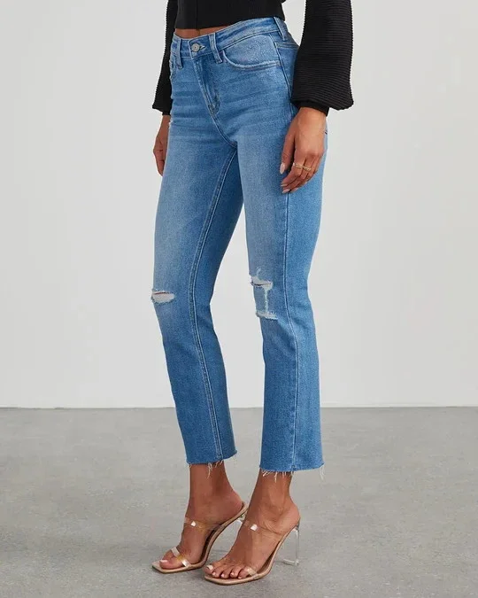 Vintage Slim Stretch Jeans for Women Detail
