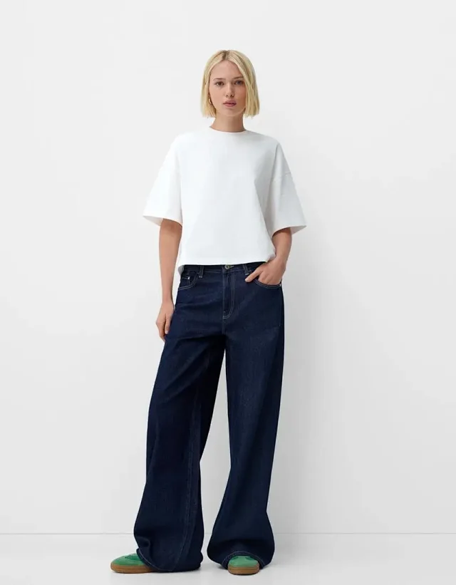 Vintage Loose High-Waist Wide-Leg Pants for Women Detail
