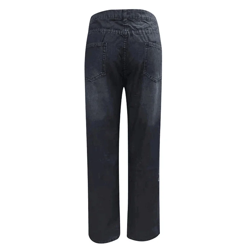 Women's Distressed Slim-Fit Solid Denim Pants