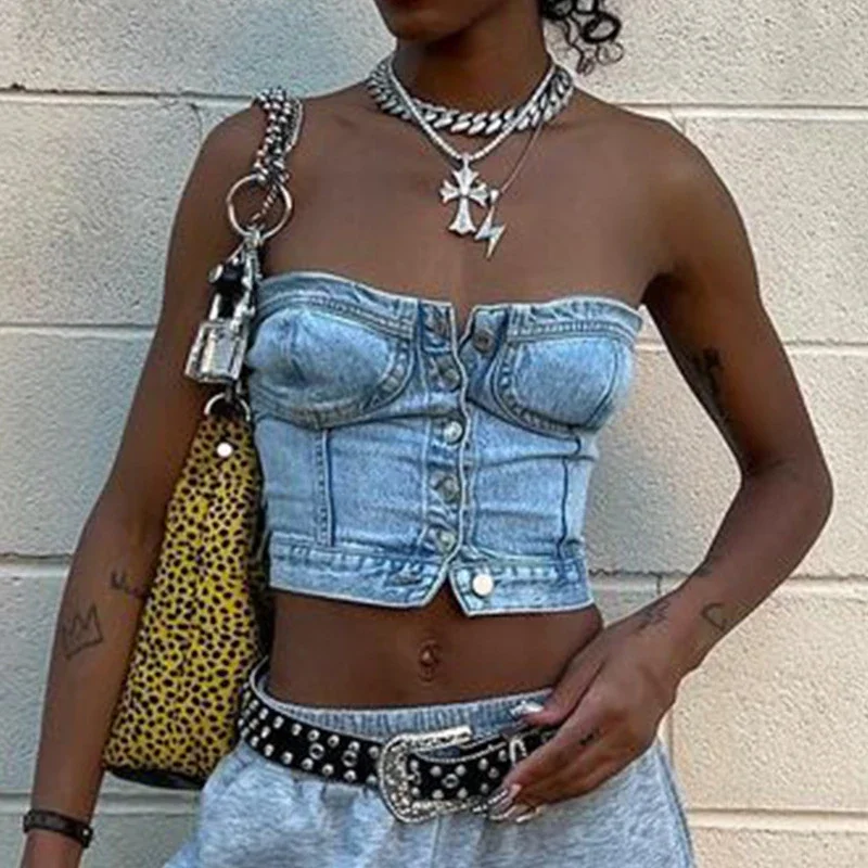 Sexy Slimming Denim Vest for Women