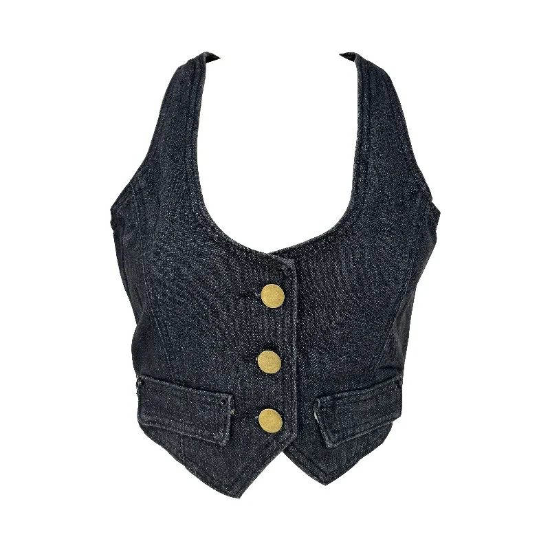 Stylish Slim-fit Denim Vest for Women (European & American Style)