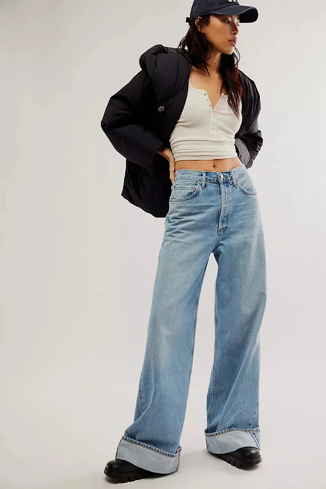 Retro High-waist Straight Jeans Detail