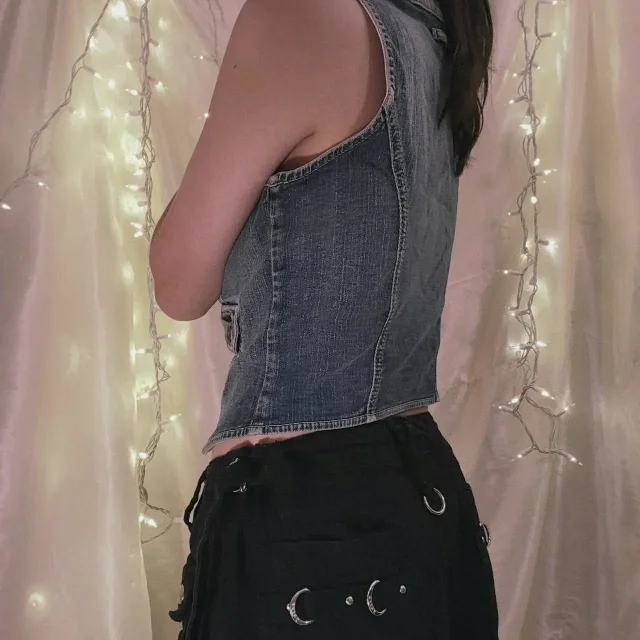 Retro Slim Denim Vest for Women (Amazon Hot) Detail