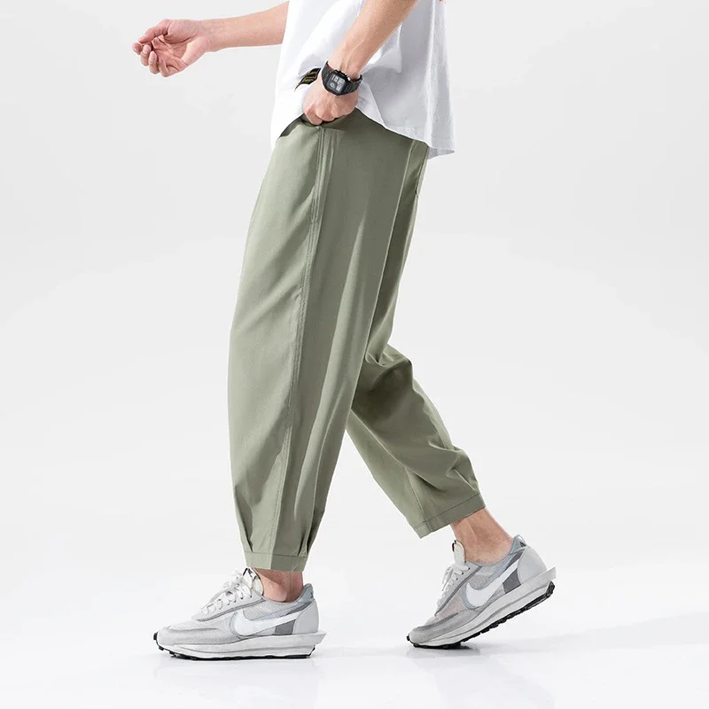 Men's Straight Ice Silk Summer Pants