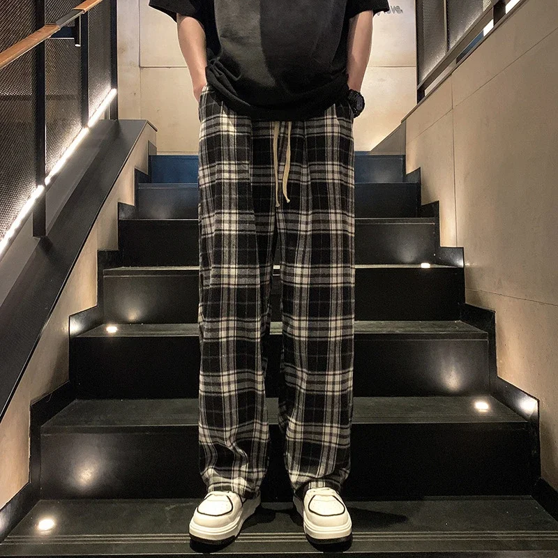 Men's Retro Checkered Oversize Pants