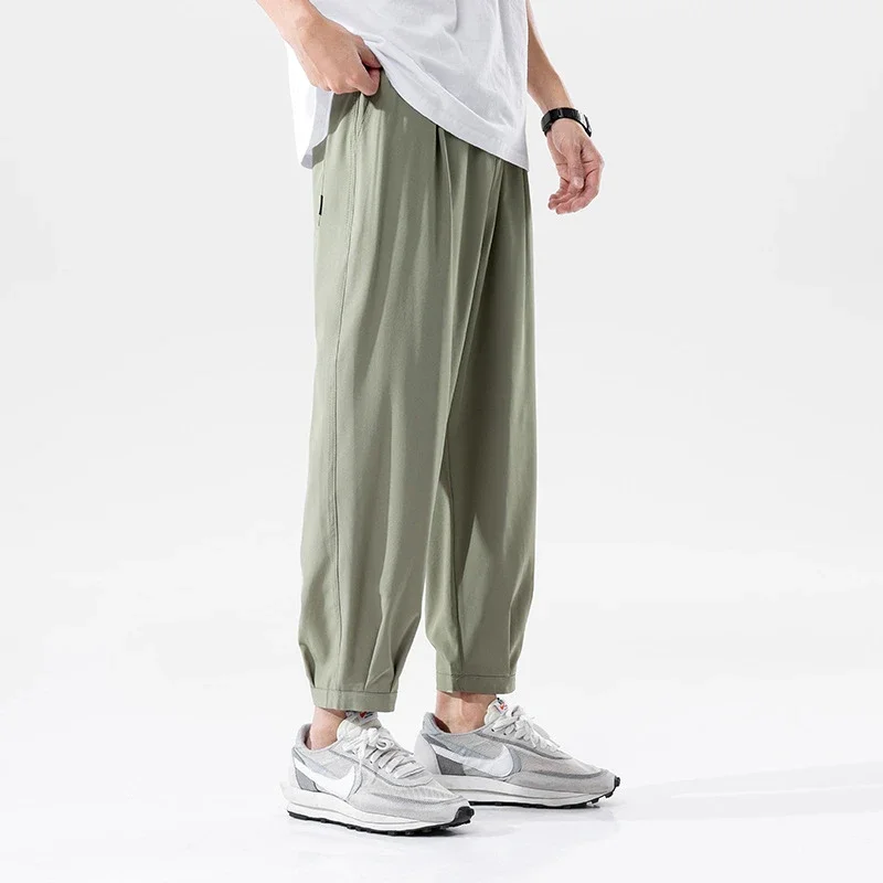 Men's Straight Ice Silk Summer Pants