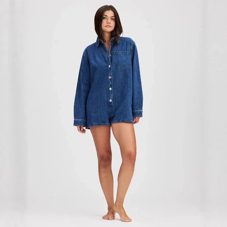 Vintage Plus-size Denim Shirt Jacket