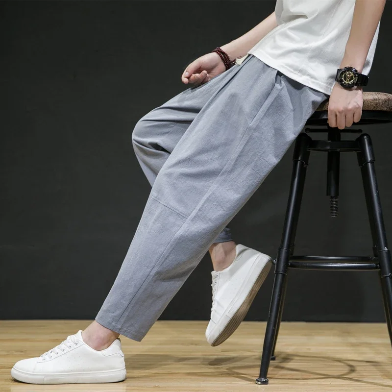 Men's New Chinese Linen Loose Pants