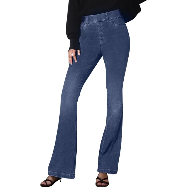 High-waisted Stretch Denim Pants for Women Detail