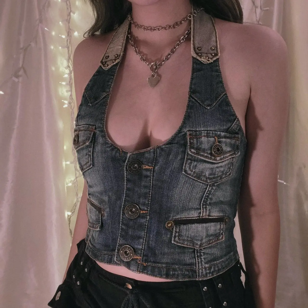 Vintage Denim Vest for Women (Direct from Factory)