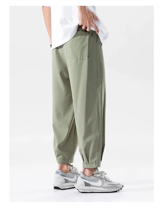 Men's Straight Ice Silk Summer Pants Detail