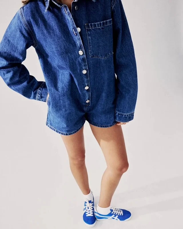 Vintage Plus-size Denim Shirt Jacket Detail