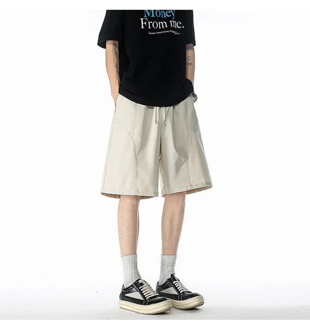 Men's Summer 2025 Loose High - street Shorts Detail
