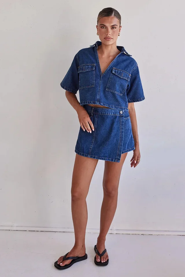 2025 Trendy Western Workwear Denim Set Detail