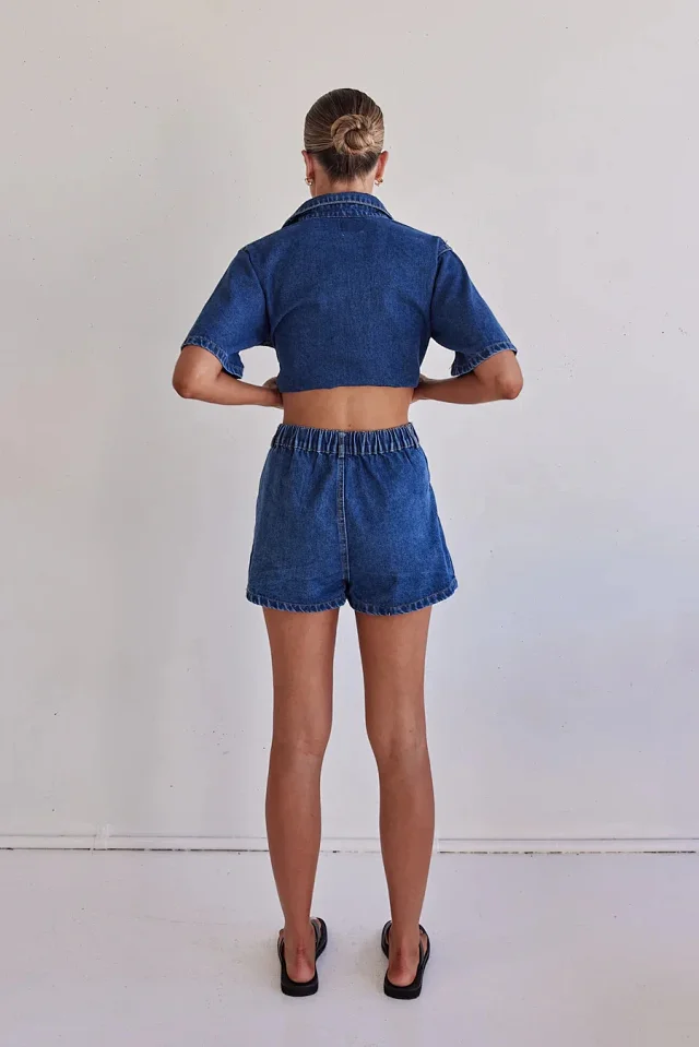 2025 Trendy Western Workwear Denim Set Detail