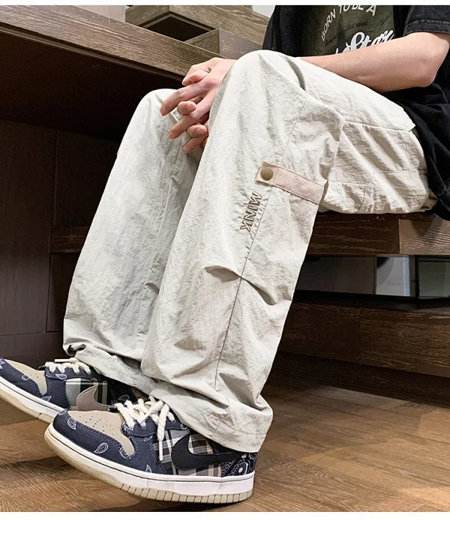 Men's Summer Retro Work Pants Detail
