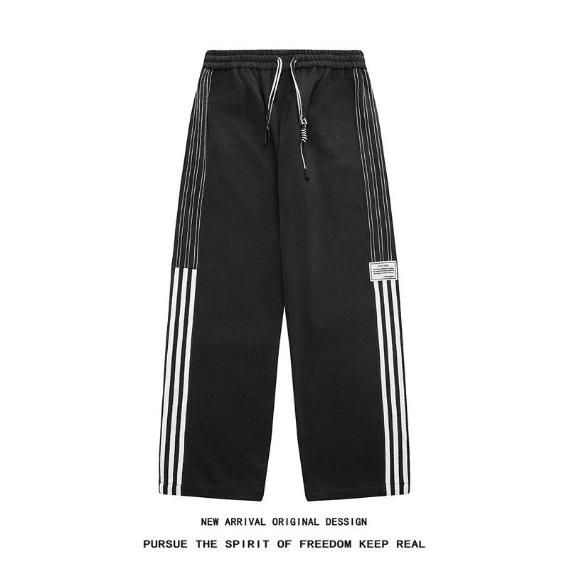 Japanese Oversize Men's Spring Retro Stripe Pants