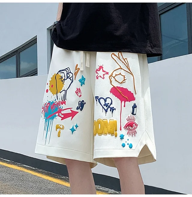 Men's Foam Print Sport Shorts Detail