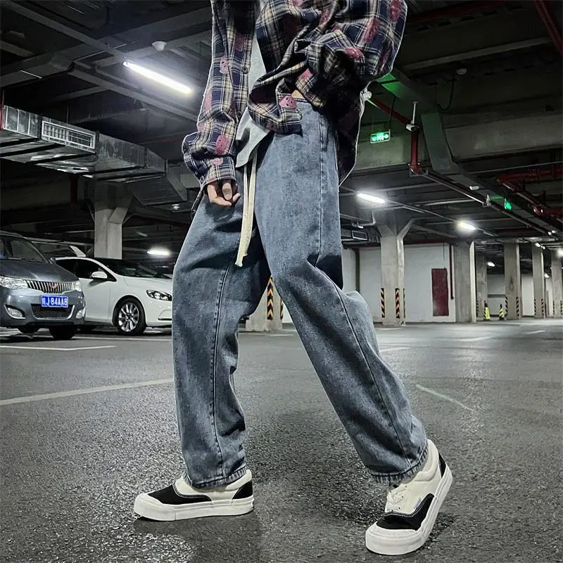 Men's Retro High-Street Straight Jeans