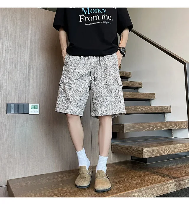Tie-Dye Sporty Shorts for Men Detail