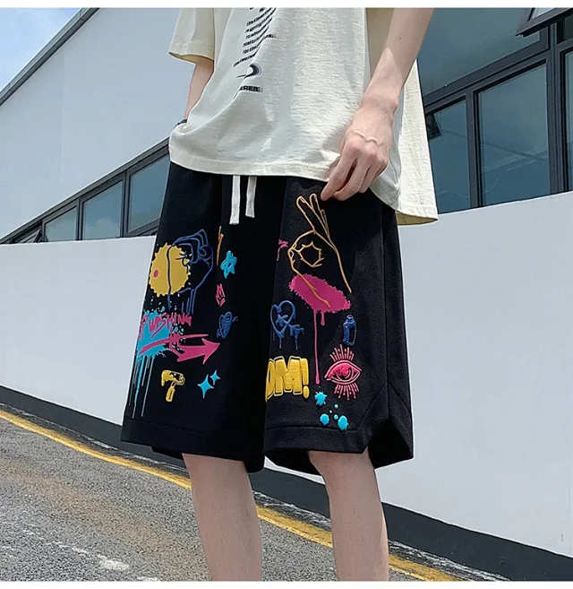 Men's Foam Print Sport Shorts Detail