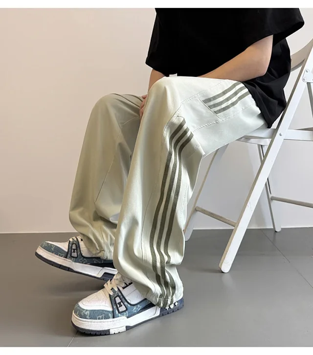 Men's 2025 Summer Straight Casual Pants Detail